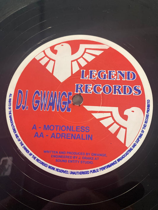 DJ Gwange - Motionless / Adrenalin 12” Legend Records