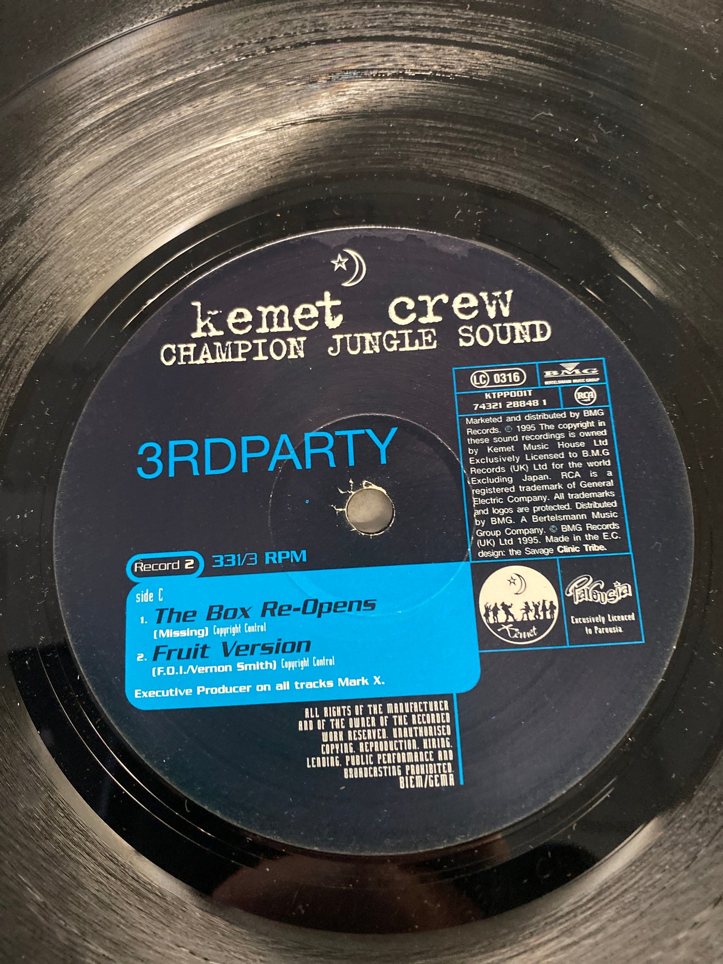 Kemet Crew - Champion Jungle Sound 3 LP W/Insert EX/EX