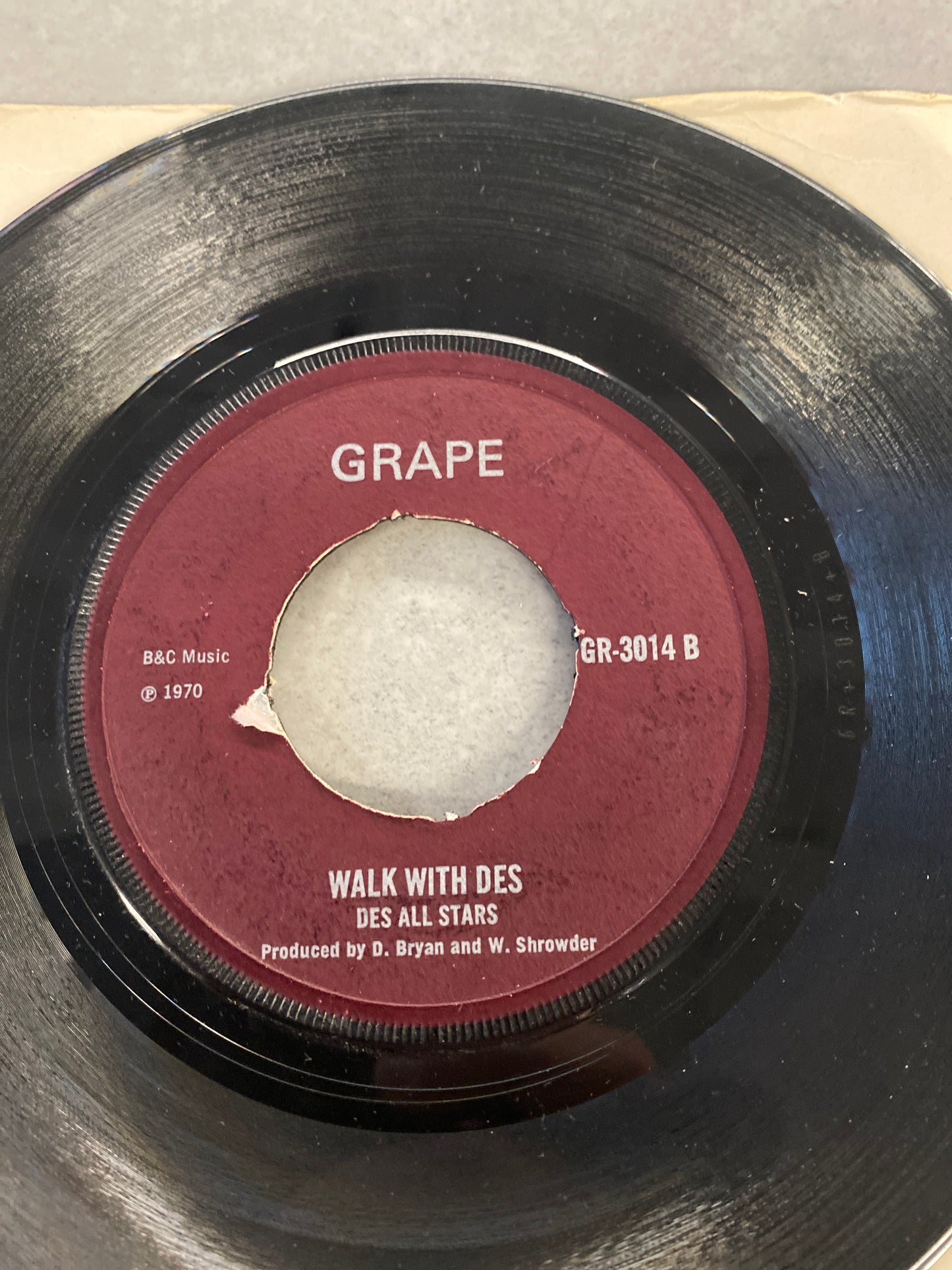 Des All Stars - Night Food Reggae / Walk With Des 7” Original EX