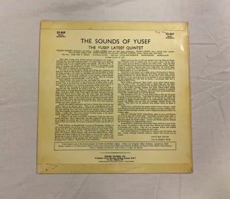 Yusef Lateef Quintet - The Sounds Of LP UK Esquire 32-069