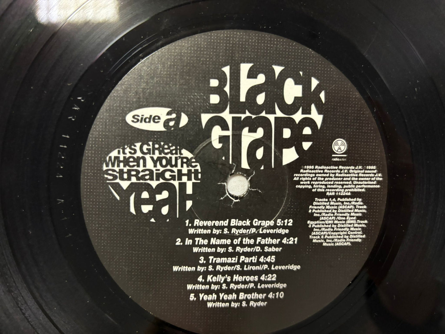 Black Grape- It's Great When You're Straight Yeah UK 1st LP