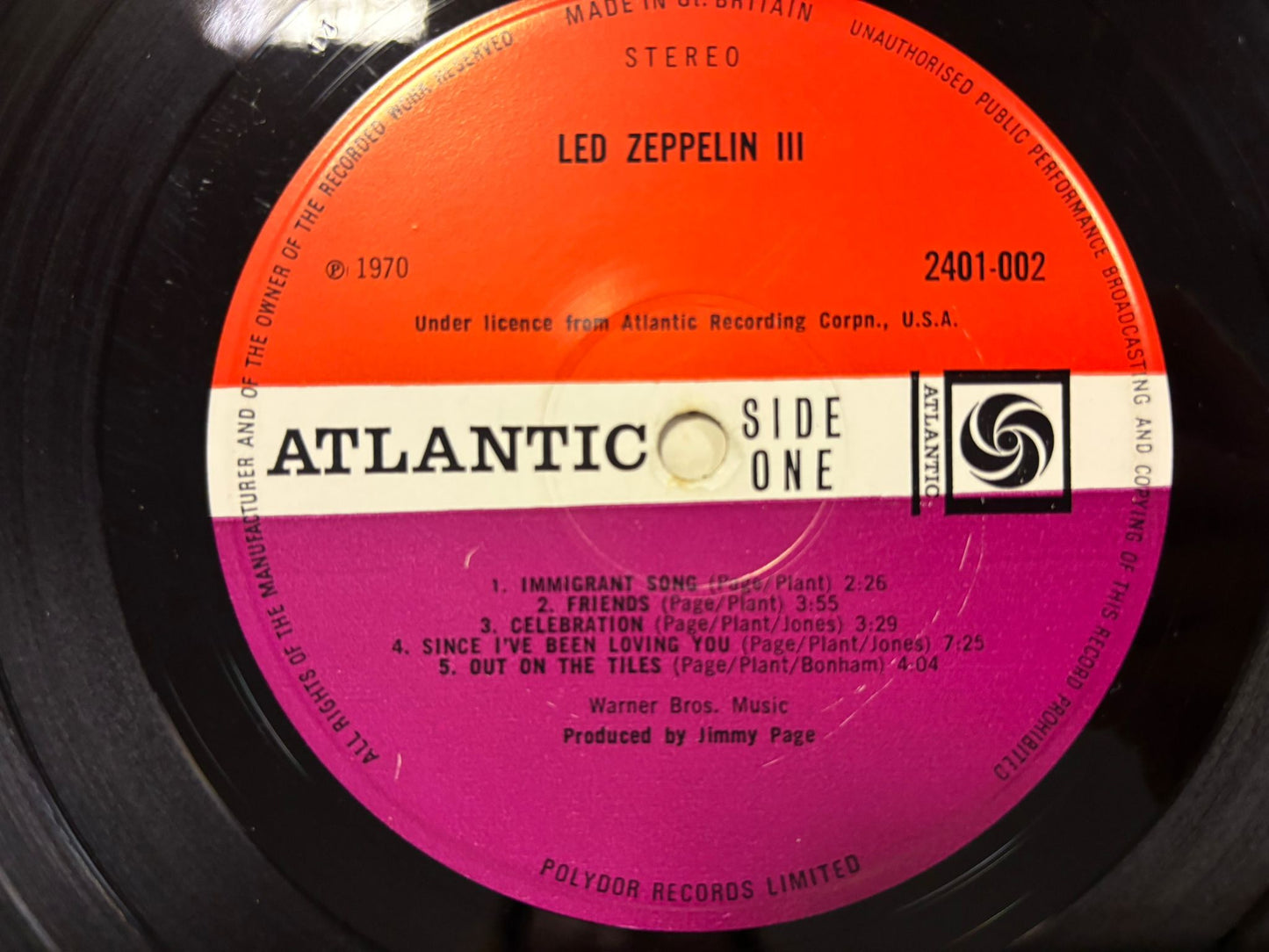 Led Zeppelin III UK Red/Plum