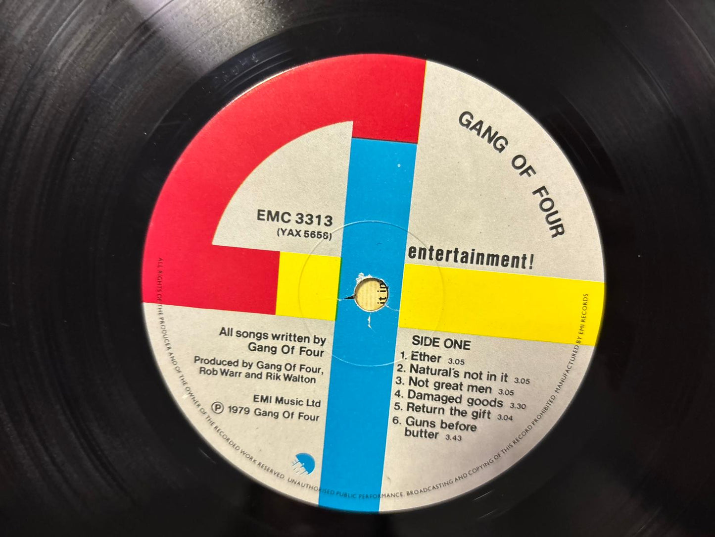 Gang Of Four- Entertainment! W/ Tour Poster