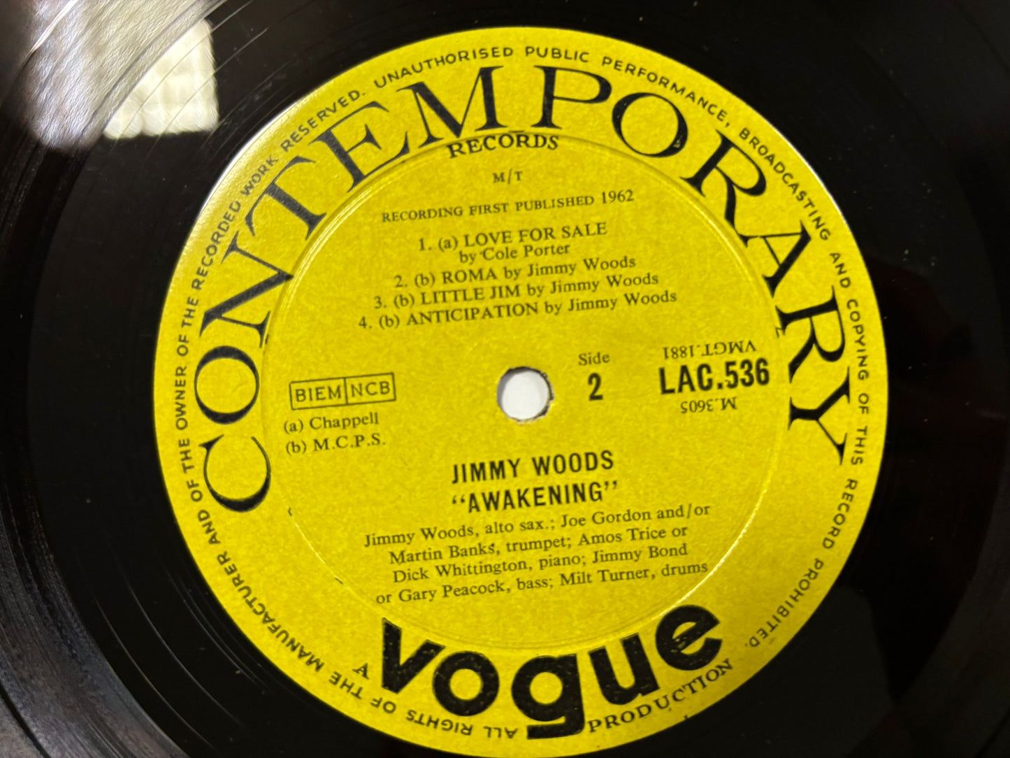 Jimmy Woods - Awakening LP UK Mono LAC 536
