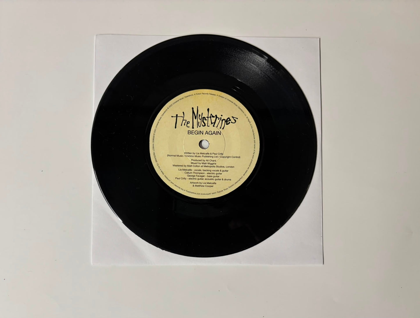 The Mysterines - Begin again : Signed ; 7"