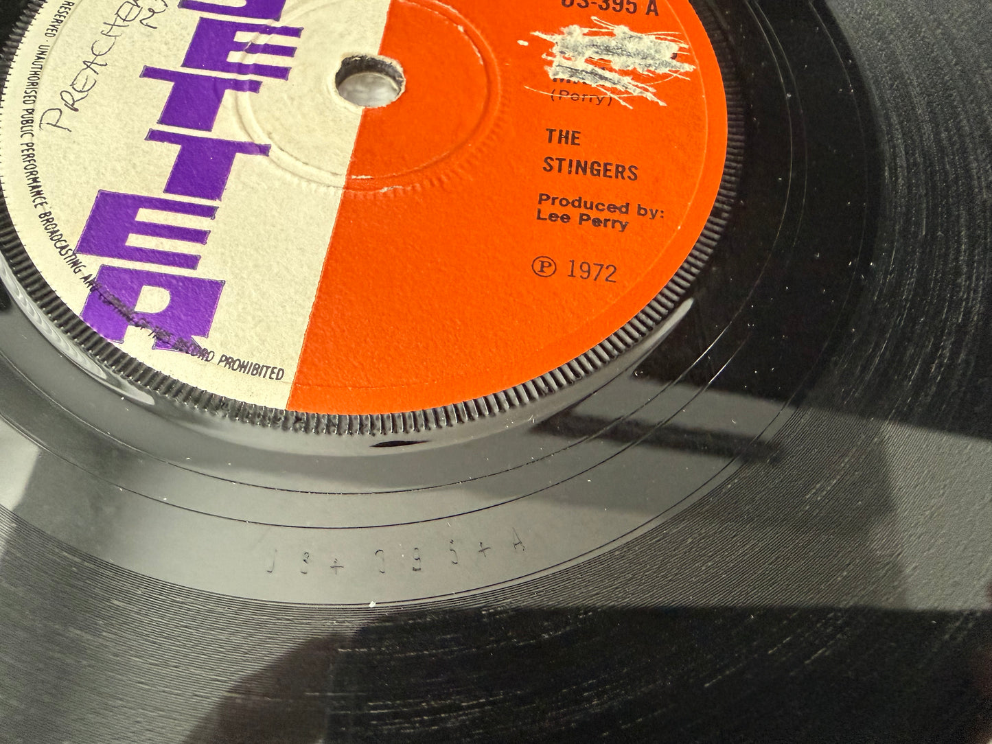 The Stingers / The Upsetters – Preacher Man / Preacher (Version) : 7” : See Description