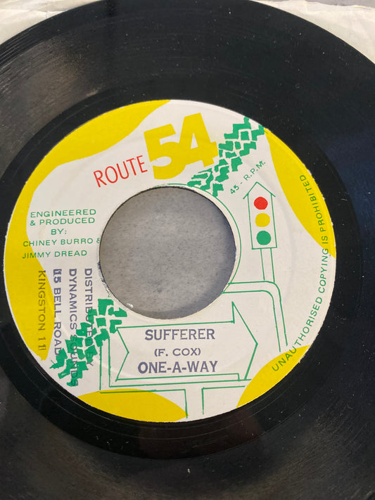 One-A-Way - Sufferer 7” Original Route 54 EX