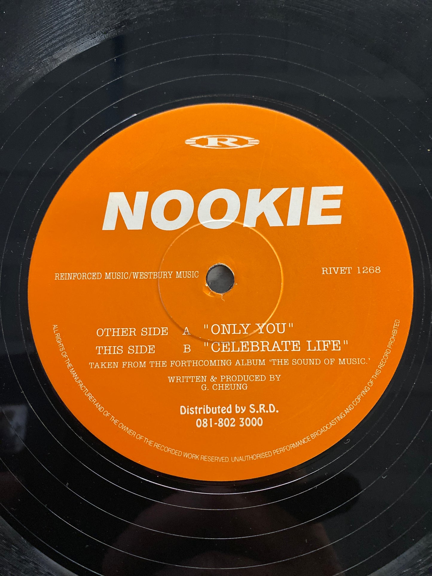 Nookie - Celebrate Life / Only You 12” EX RIVET 1268
