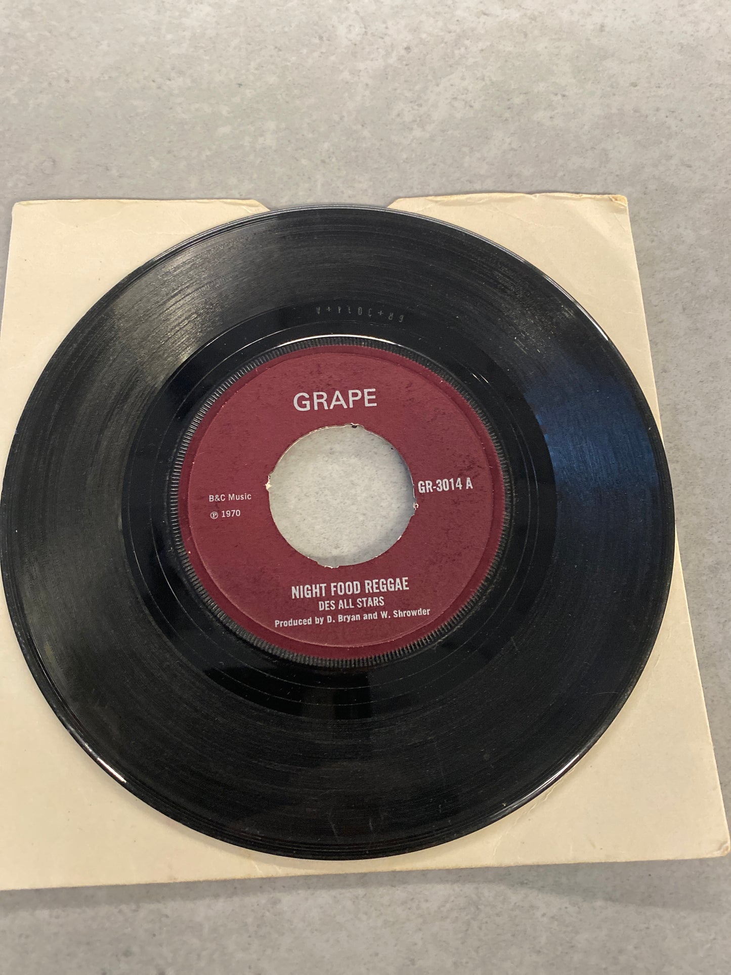 Des All Stars - Night Food Reggae / Walk With Des 7” Original EX