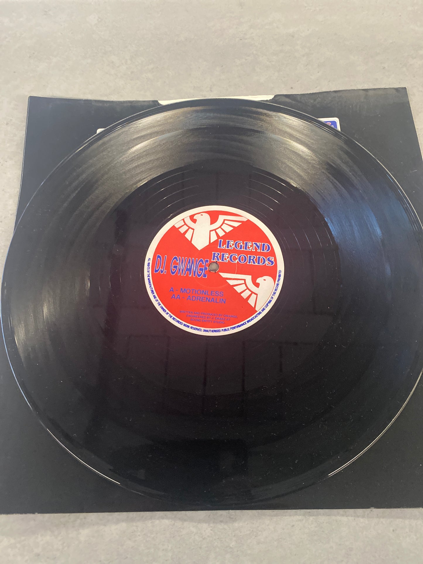 DJ Gwange - Motionless / Adrenalin 12” Legend Records