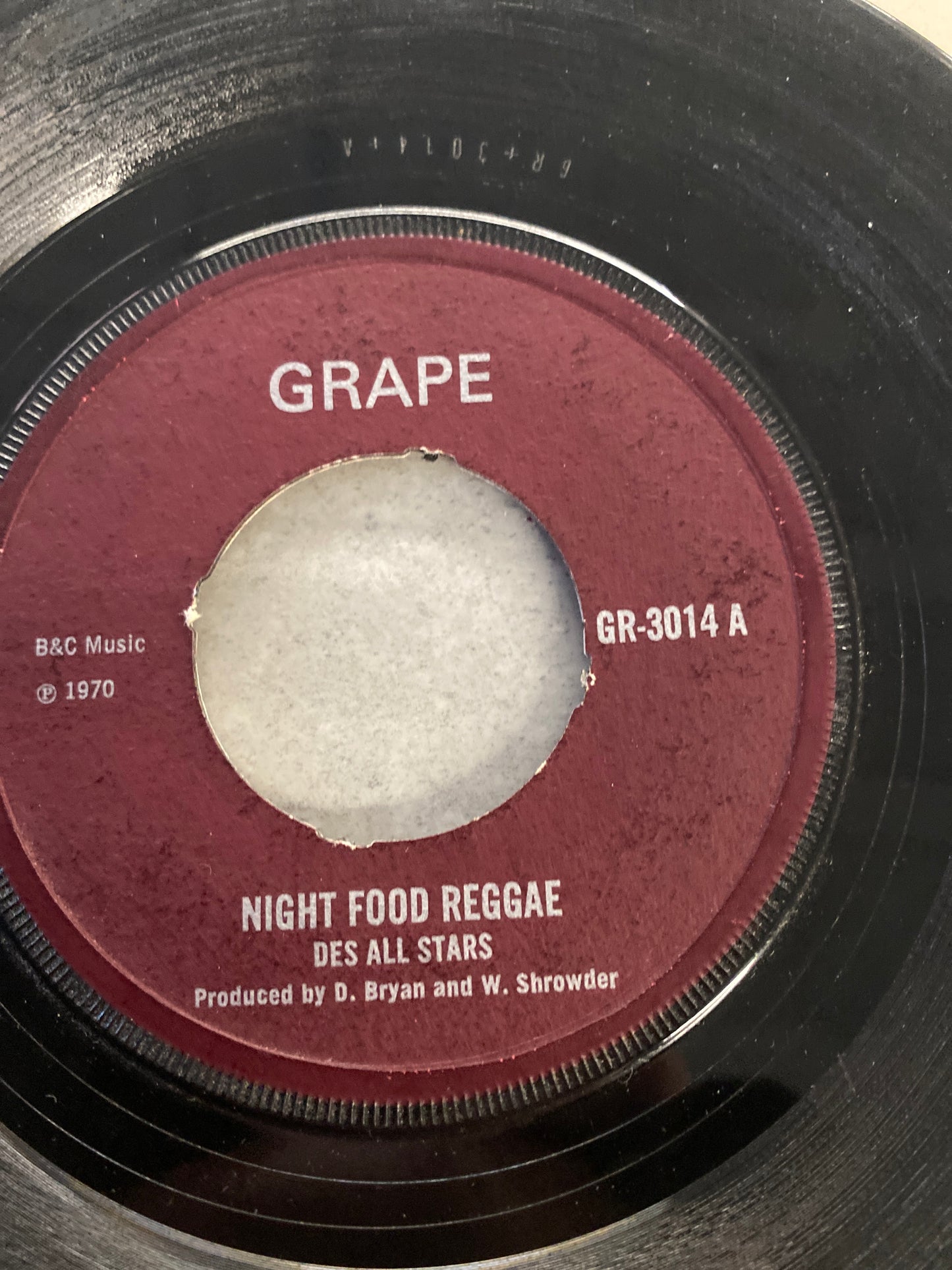 Des All Stars - Night Food Reggae / Walk With Des 7” Original EX