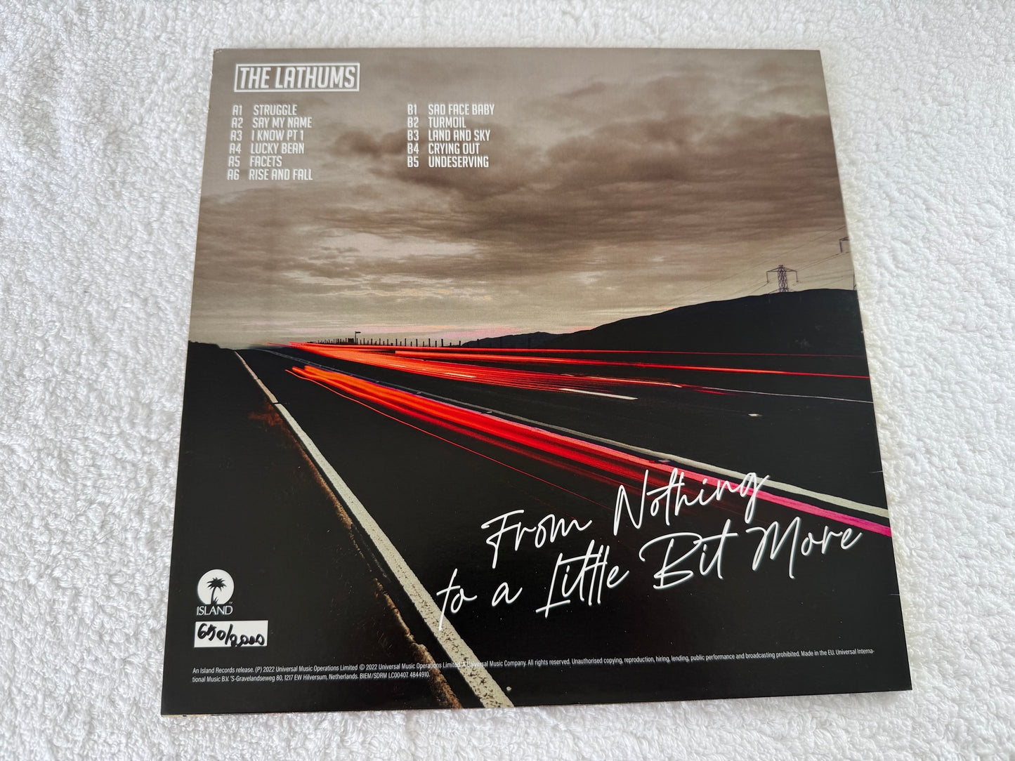 The Lathums – From Nothing To A Little Bit More : Signed : Limited Yellow : LP