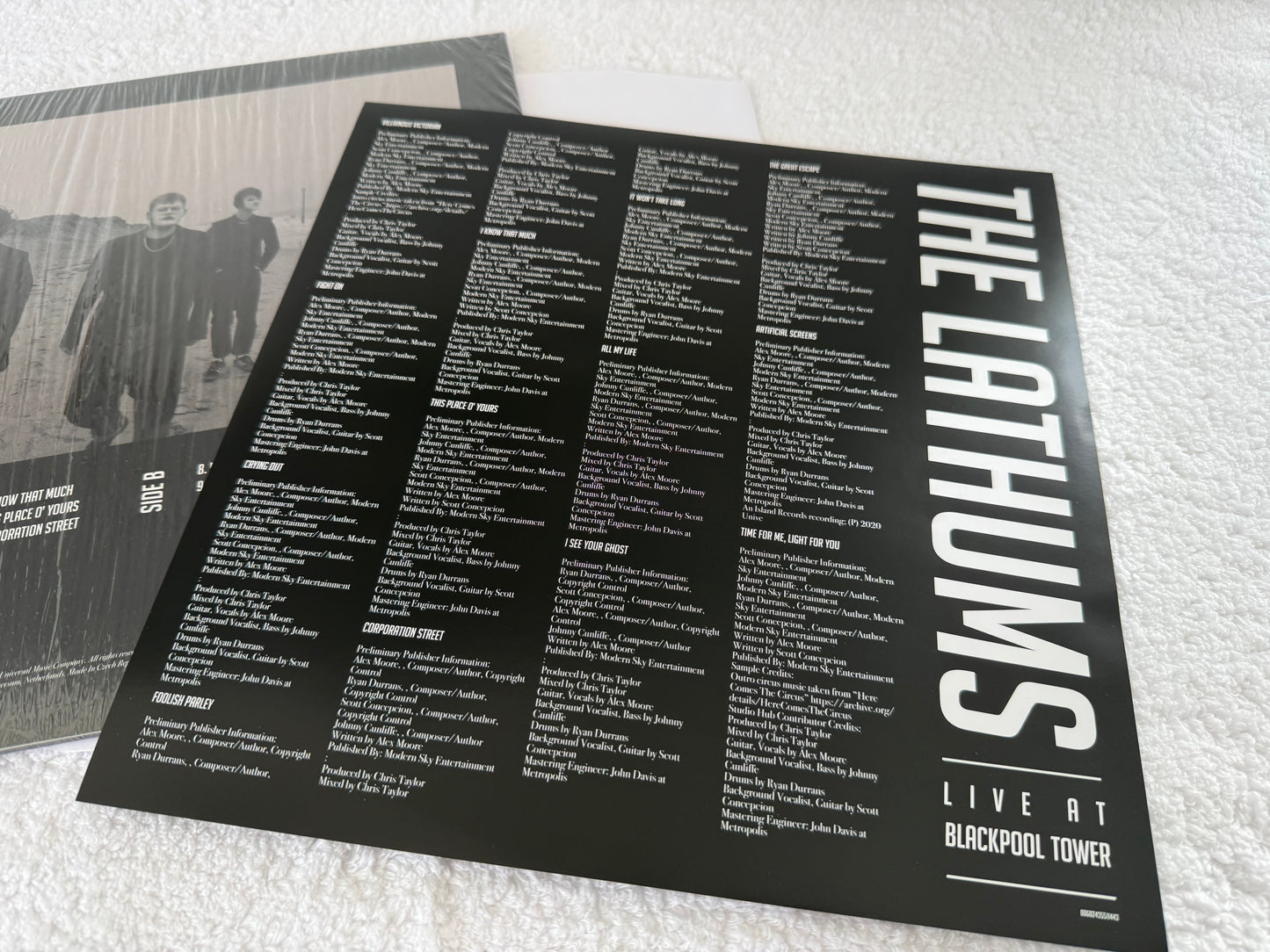 The Lathums – Live At Blackpool Tower : Signed : LP