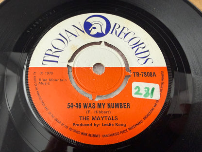 The Maytals / Beverley All Stars – 54-46 Was My Number : 7”