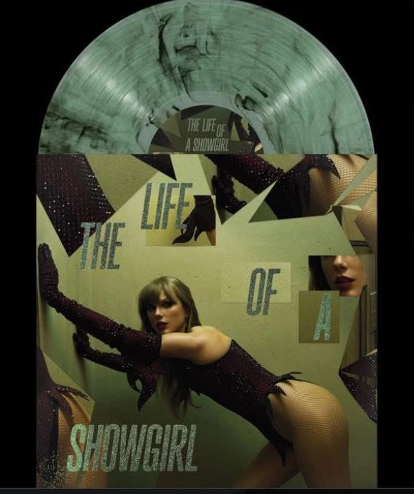 Taylor Swift- The Life Of A Showgirl (Shiny Bug Collection- Wintergreen and onyx marbled vinyl)