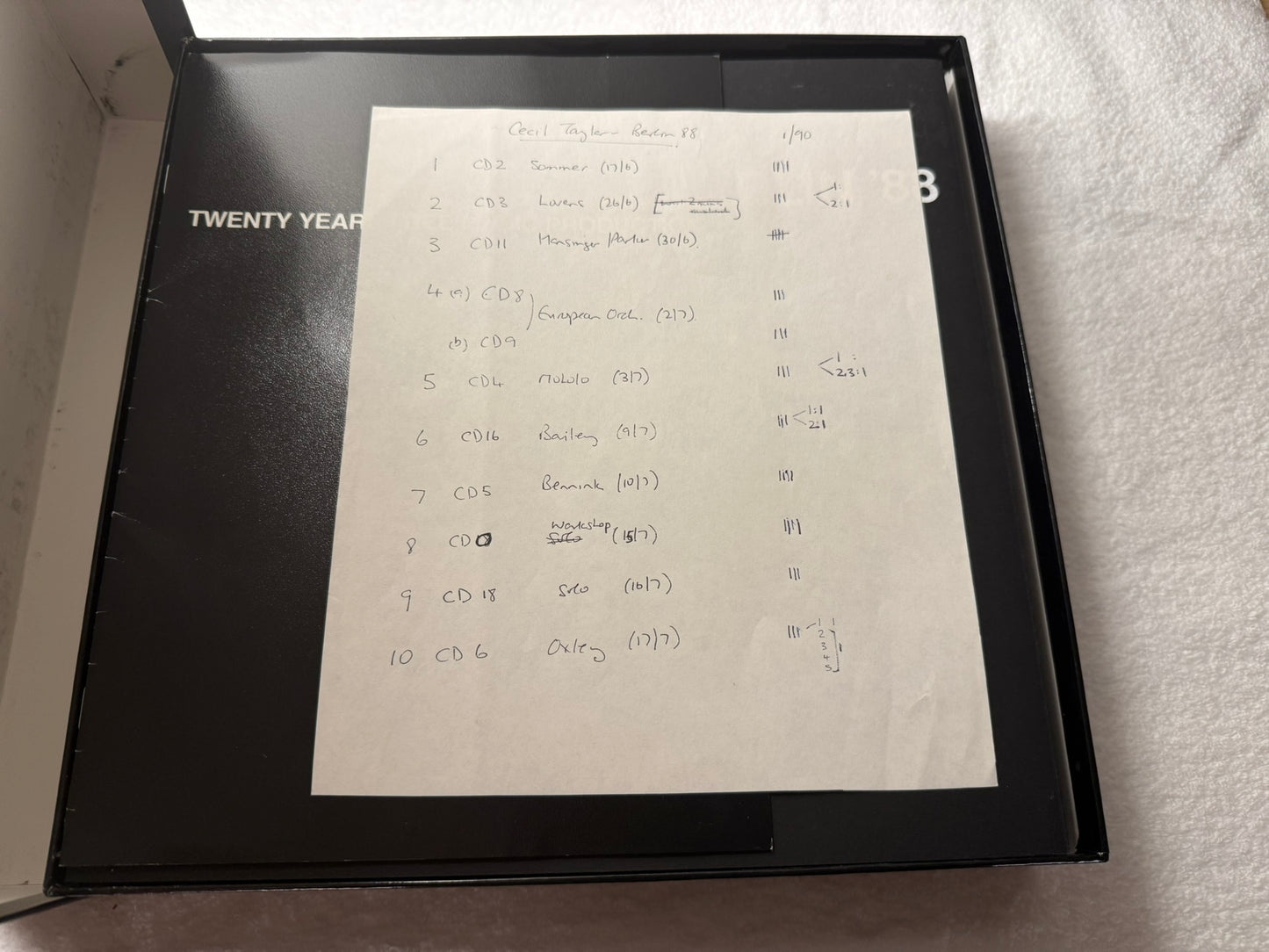 Cecil Taylor – In Berlin '88 Limited Edition 11 CD Box Set