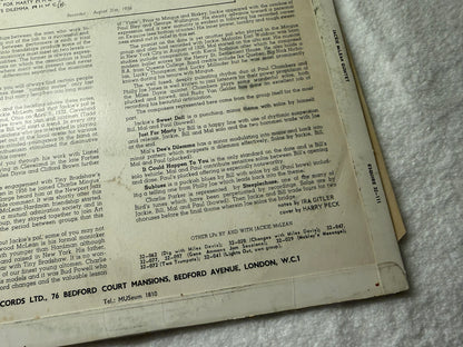 Jackie McLean Quintet Introducing Bill Hardman – Jackie's Pal UK 1st Esquire 32-111