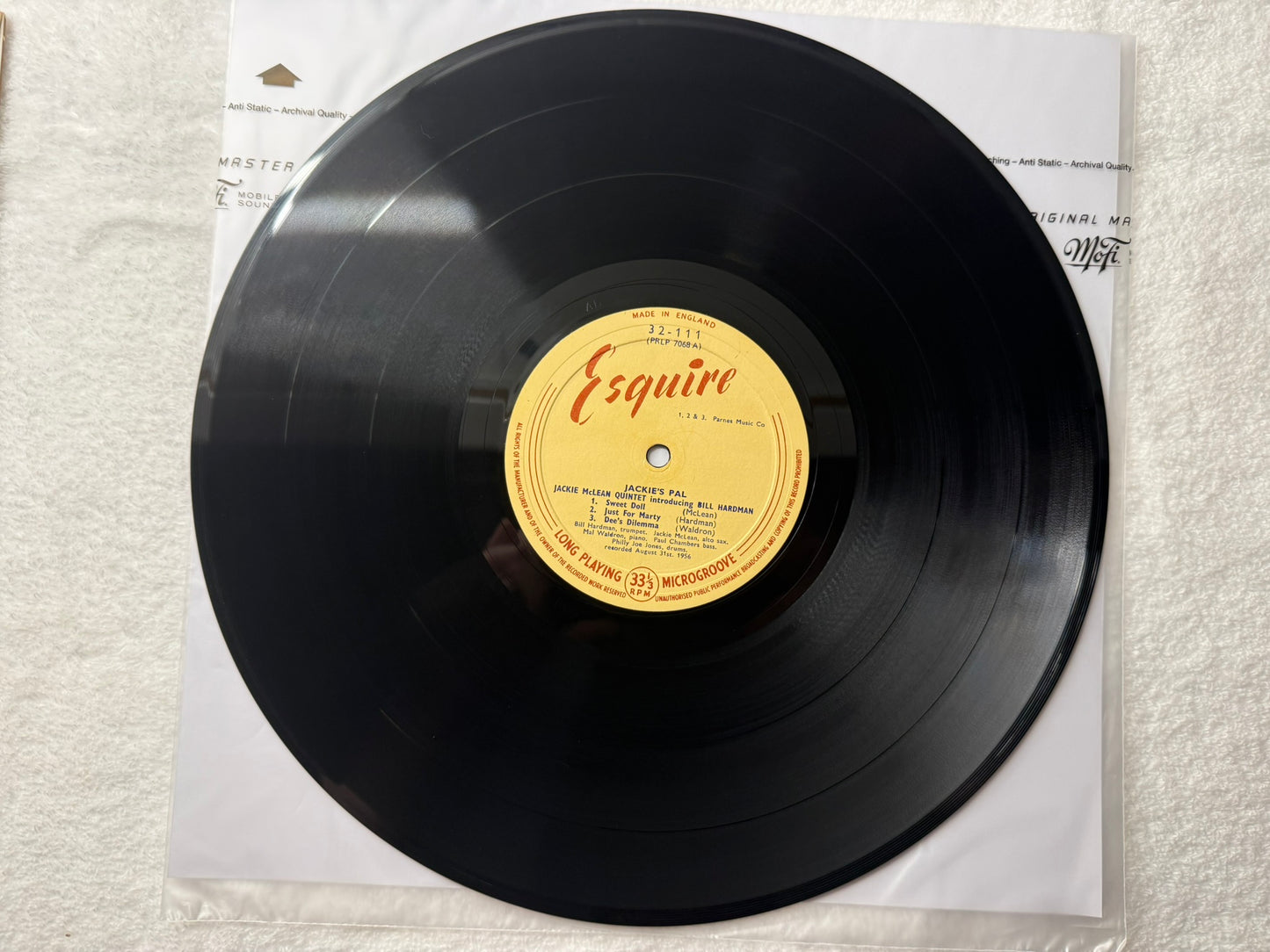 Jackie McLean Quintet Introducing Bill Hardman – Jackie's Pal UK 1st Esquire 32-111