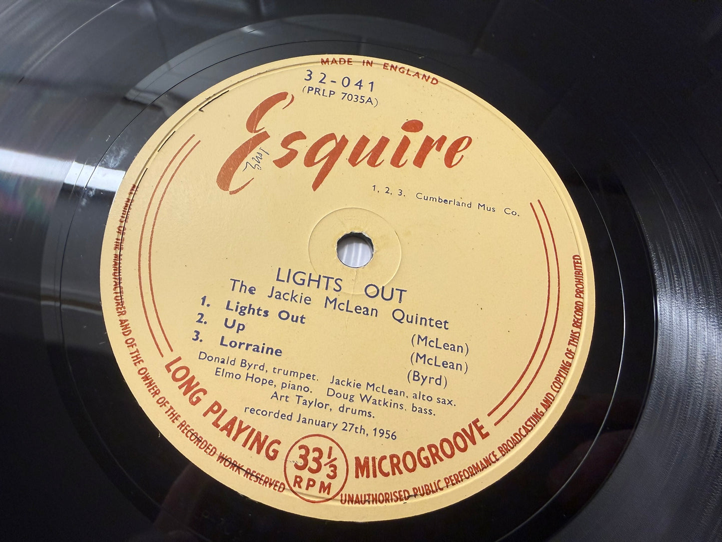 Jackie McLean – Lights Out UK 1st Esquire 32-041