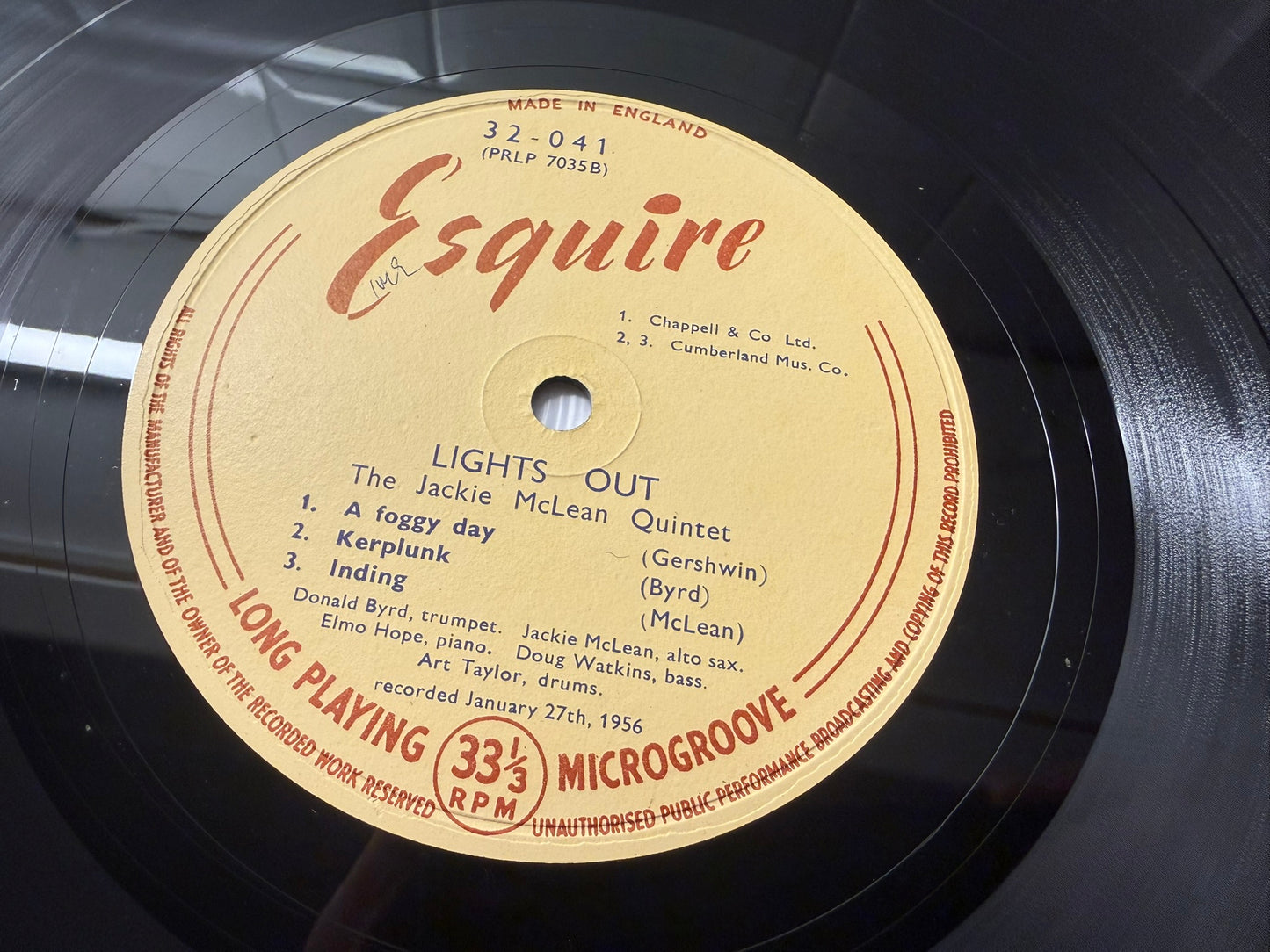Jackie McLean – Lights Out UK 1st Esquire 32-041