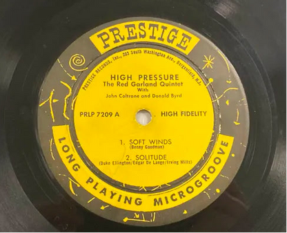 The Red Garland Quintet w/ John Coltrane - High Pressure LP US Original Prestige Mono PRLP 7209
