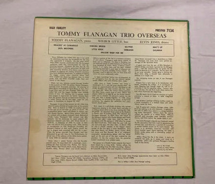 Tommy Flanagan - Trio Over Seas LP US Original Prestige Mono PRLP 7134