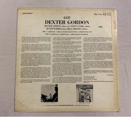 Dexter Gordon - Go Blue Note Mono Original BLP 4112