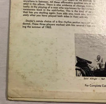 Dexter Gordon - Go Blue Note Mono Original BLP 4112