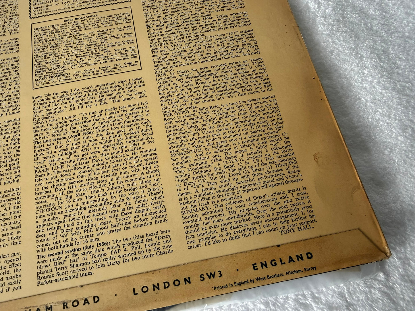 Dizzy Reece – Progress Report 1st UK TAP 9 Mono