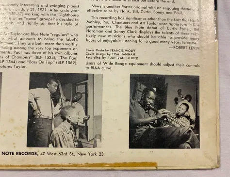 Hank Mobley - Self Titled Blue Note Mono Original BLP 1568