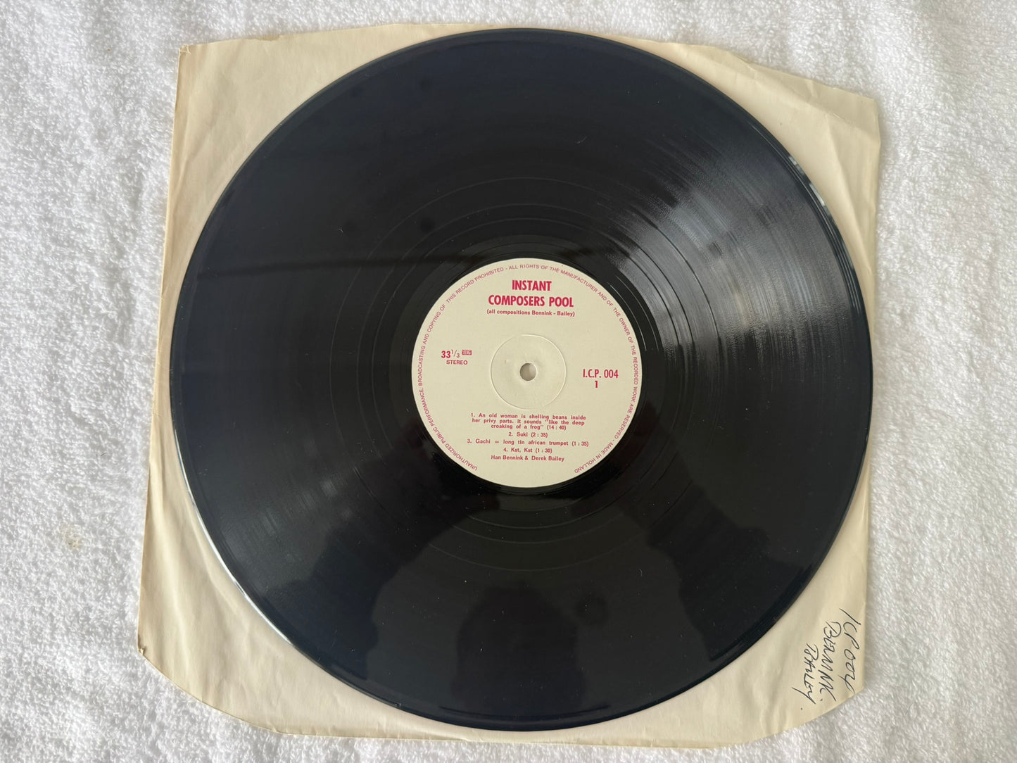 Derek Bailey / Han Bennink – Han Bennink & Derek Bailey 1st ICP 004