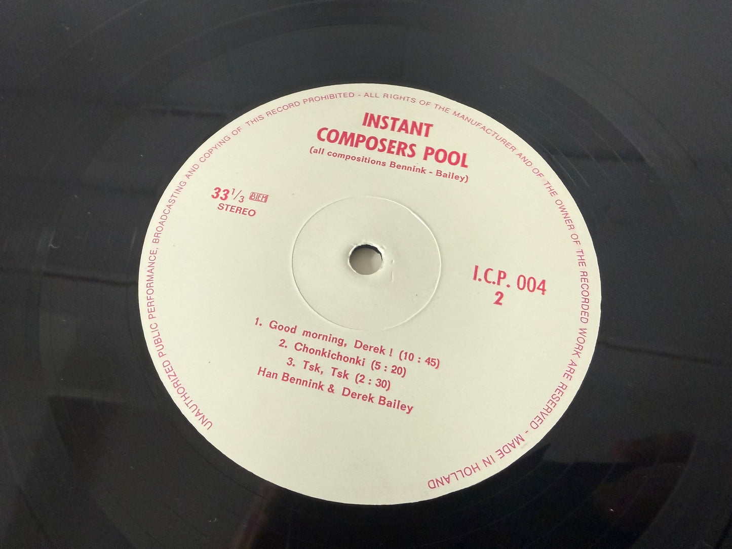 Derek Bailey / Han Bennink – Han Bennink & Derek Bailey 1st ICP 004