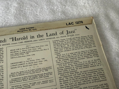 Harold Land – Harold In The Land Of Jazz UK 1st LAC 12178