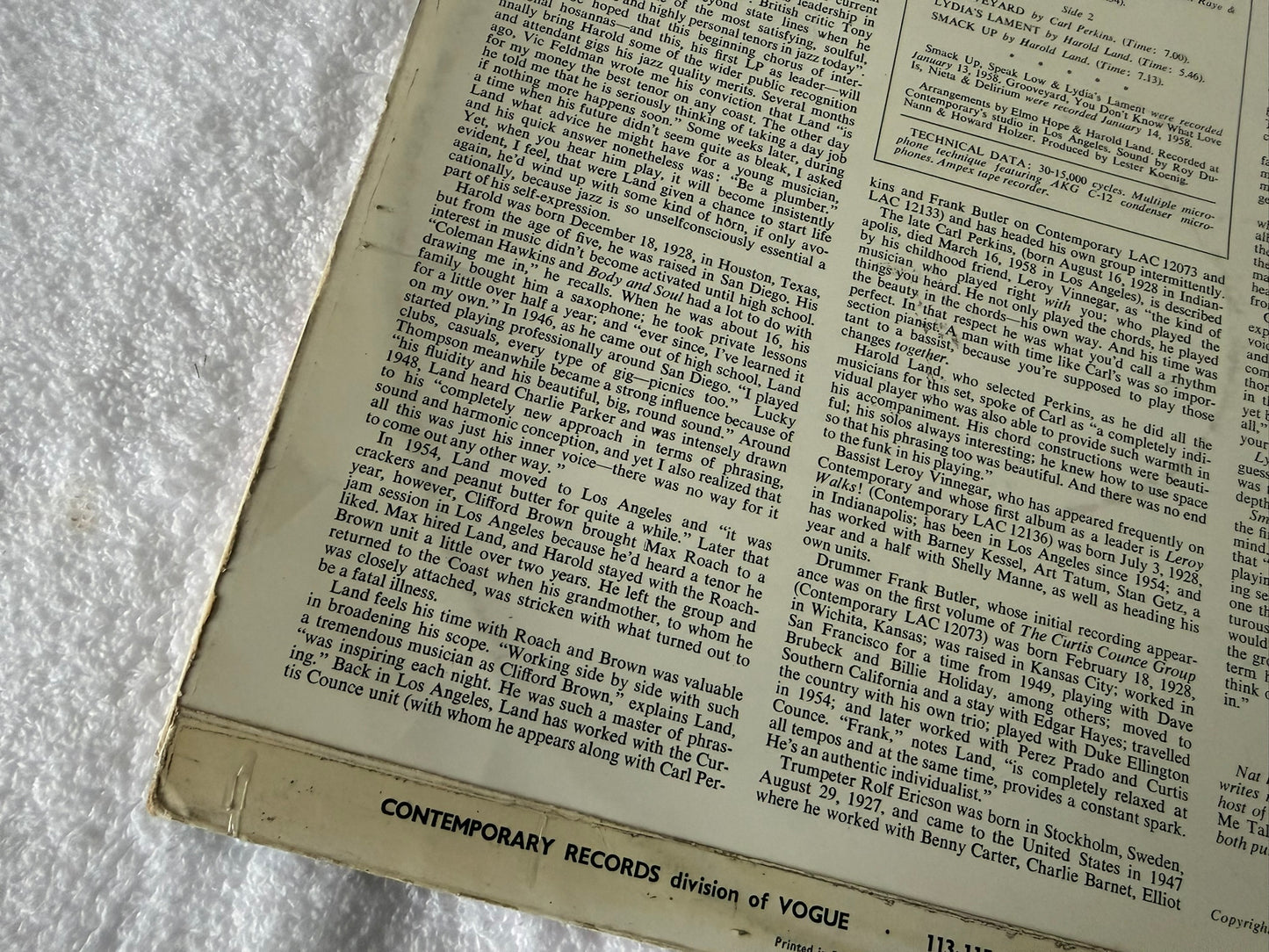 Harold Land – Harold In The Land Of Jazz UK 1st LAC 12178