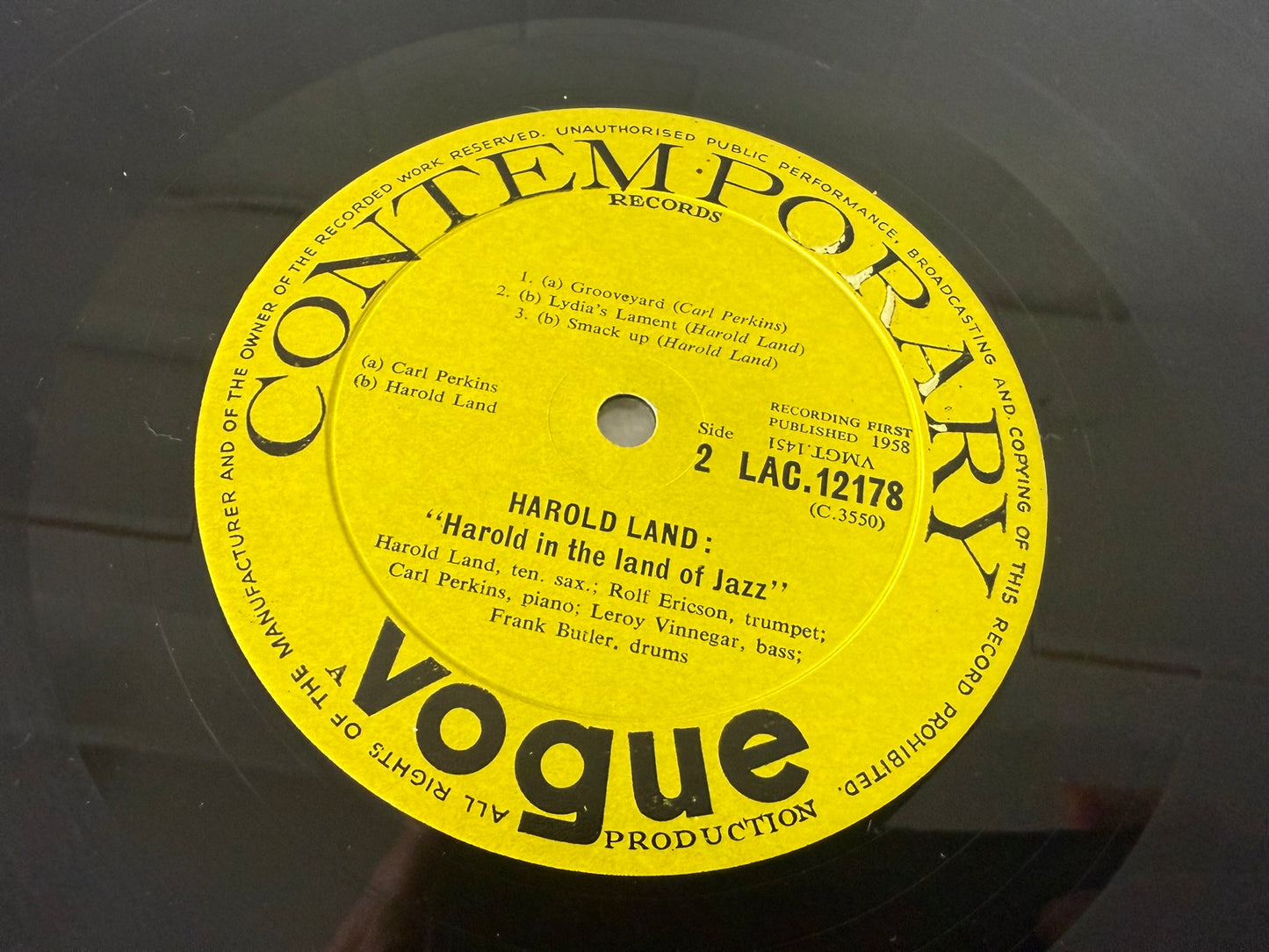 Harold Land – Harold In The Land Of Jazz UK 1st LAC 12178