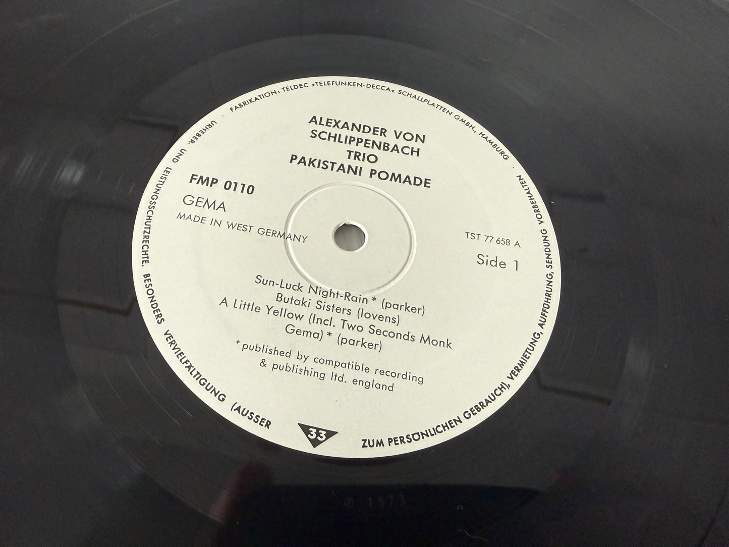 Alexander von Schlippenbach Trio – Pakistani Pomade : Germany 1st FMP 0110