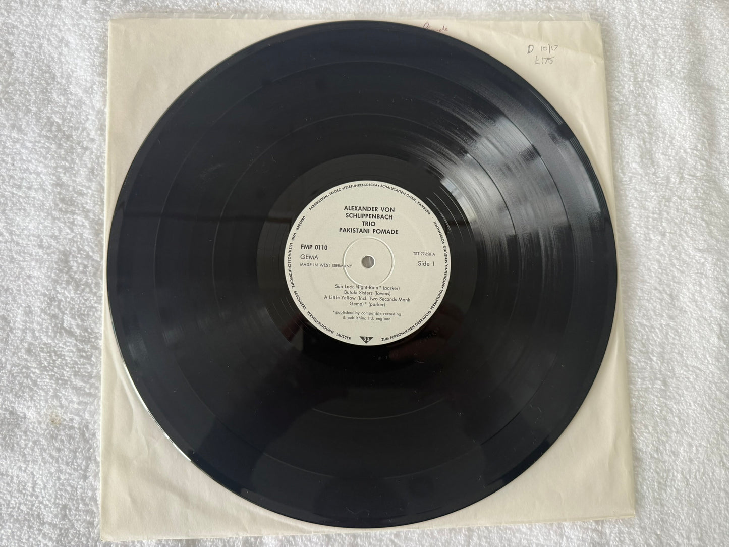 Alexander von Schlippenbach Trio – Pakistani Pomade : Germany 1st FMP 0110