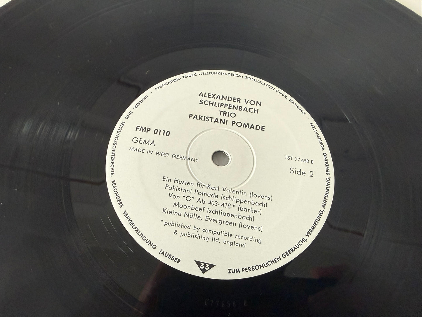 Alexander von Schlippenbach Trio – Pakistani Pomade : Germany 1st FMP 0110