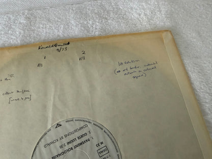 Peter Kowald Quintet – Peter Kowald Quintet : Germany 1st FMP 0070