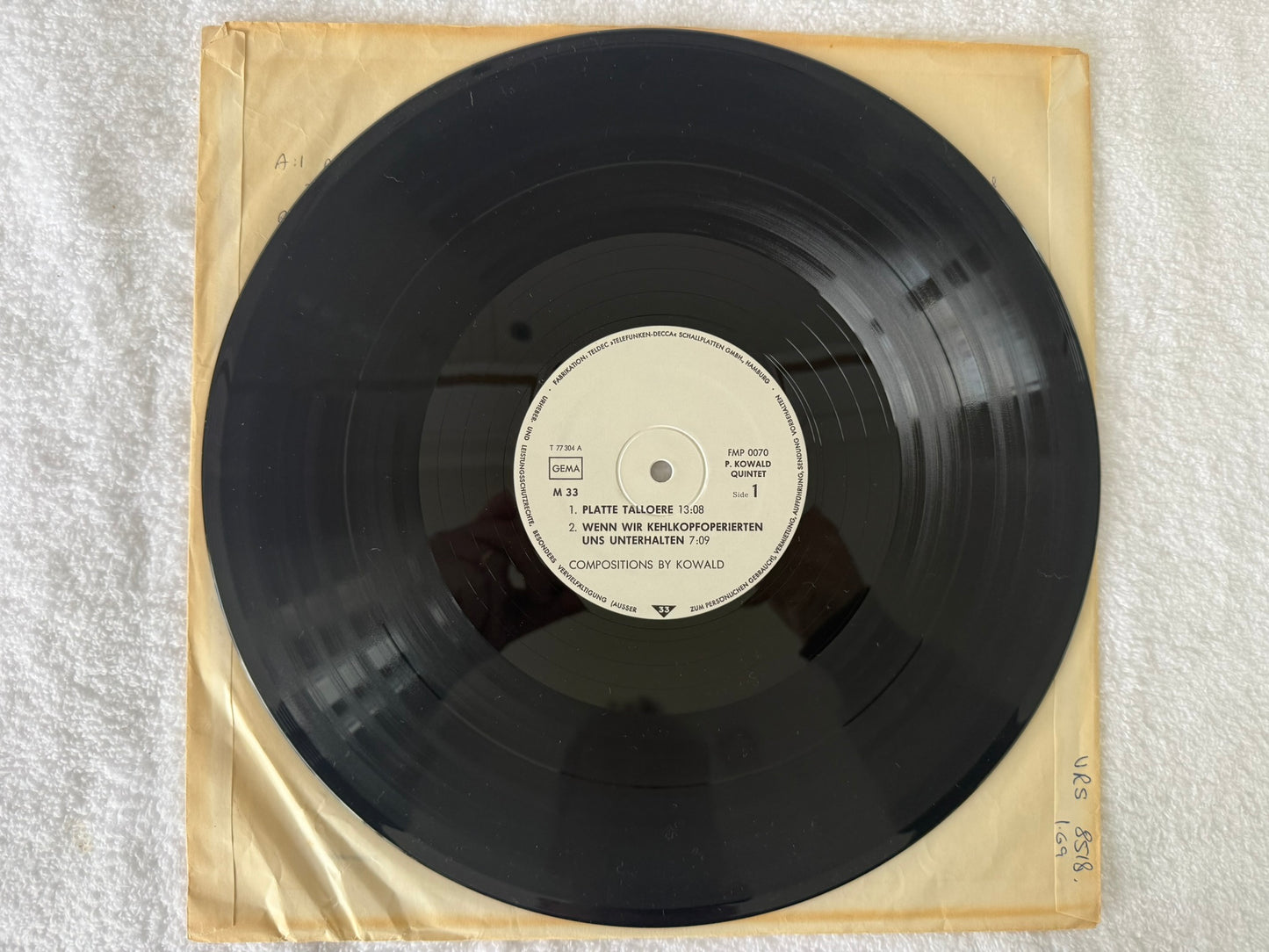 Peter Kowald Quintet – Peter Kowald Quintet : Germany 1st FMP 0070