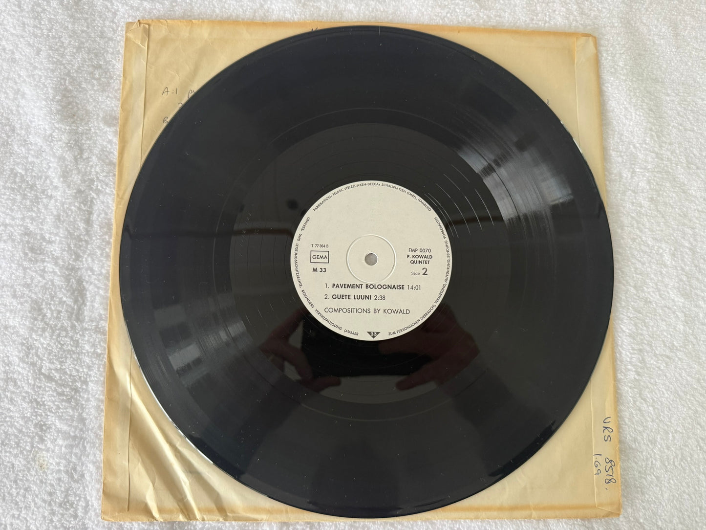 Peter Kowald Quintet – Peter Kowald Quintet : Germany 1st FMP 0070