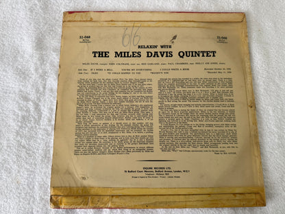 The Miles Davis Quintet – Relaxin' : UK 1st Esquire 32-068