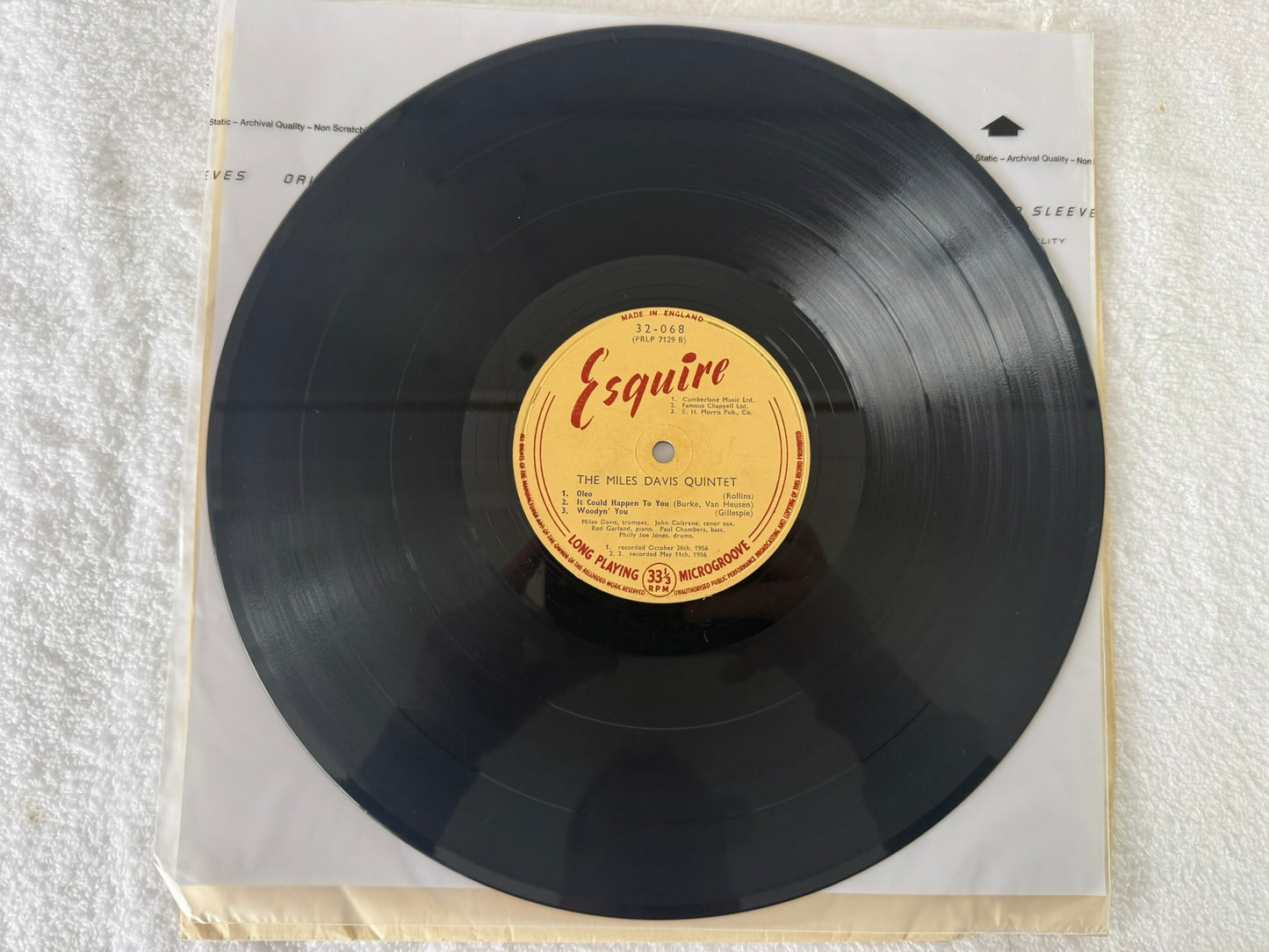 The Miles Davis Quintet – Relaxin' : UK 1st Esquire 32-068