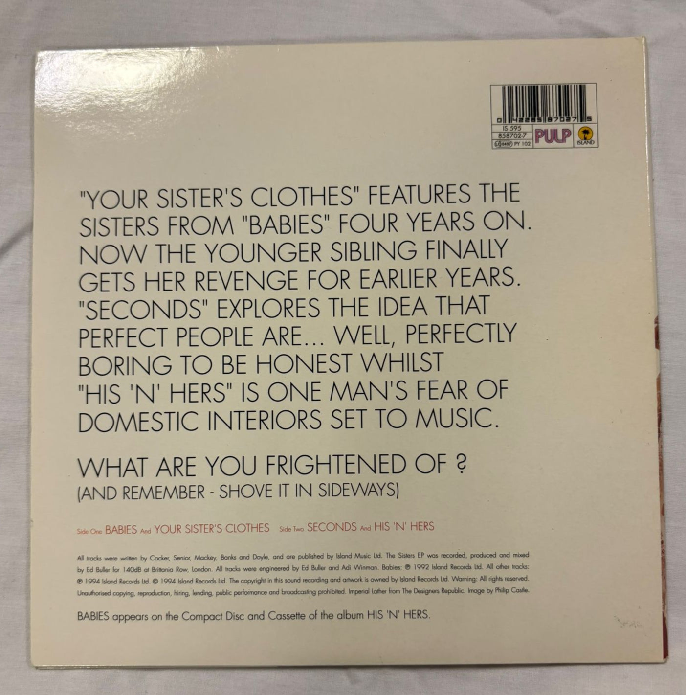 Pulp - The Sisters EP 7”