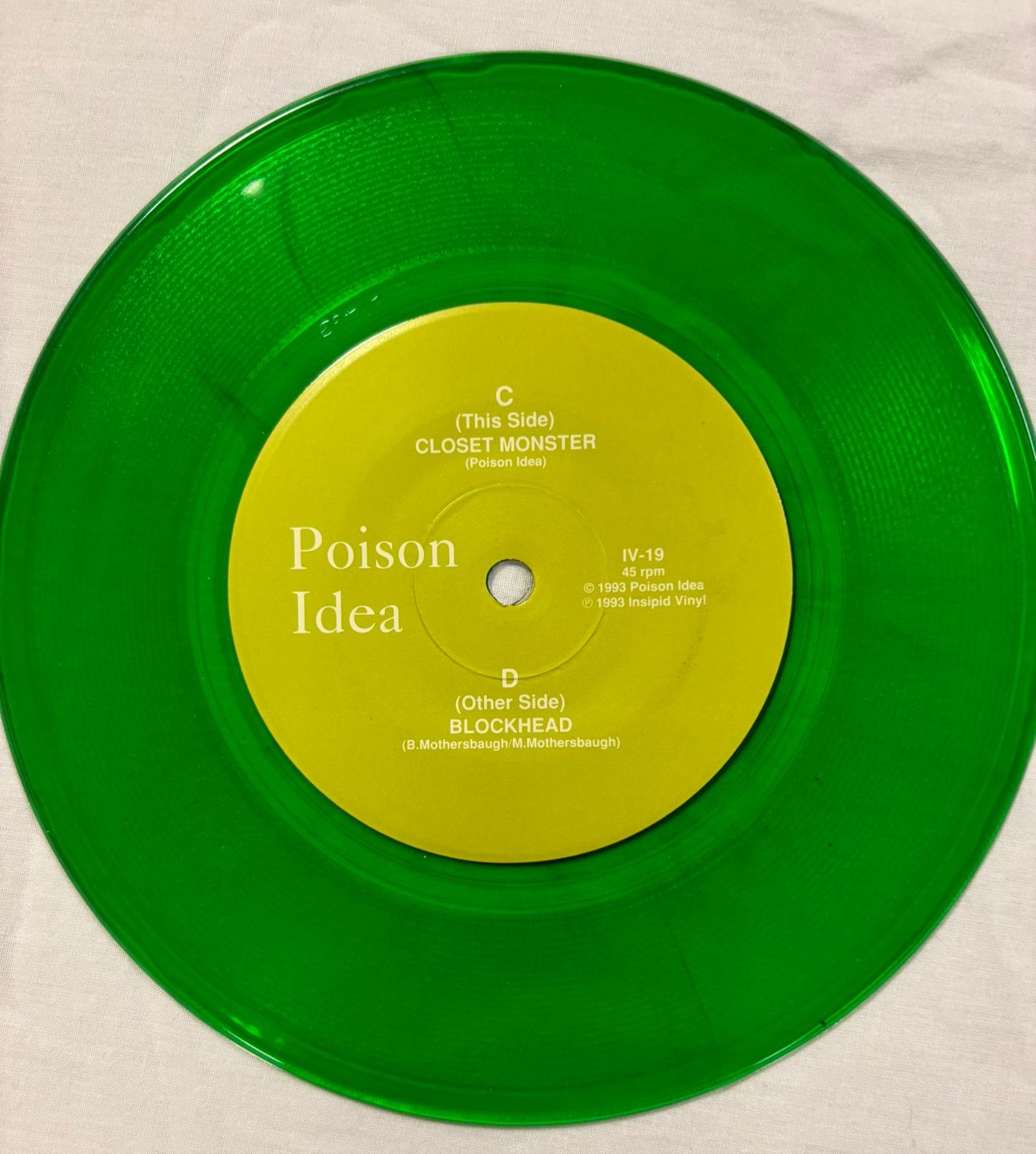 Poison Idea - Religion & Politics Green Vinyl 7”