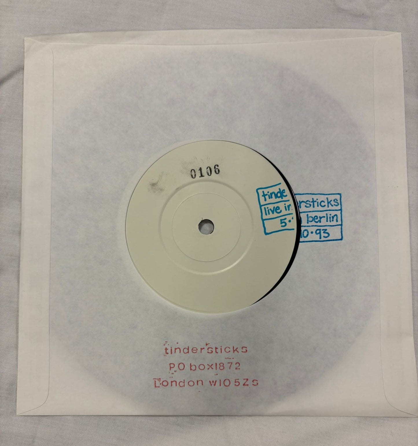 Tindersticks - Live in Berlin White Label 7”