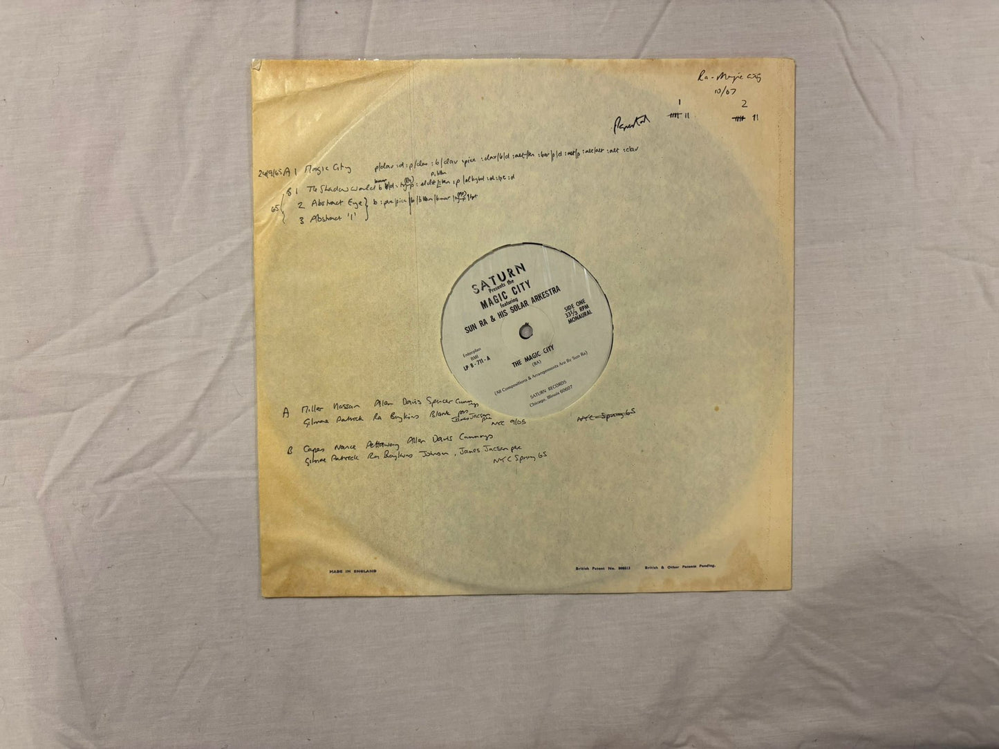 Sun Ra- The Magic City US Saturn Original Red Band