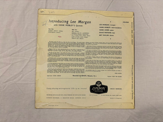 Introducing Lee Morgan With Hank Mobley's Quintet UK First