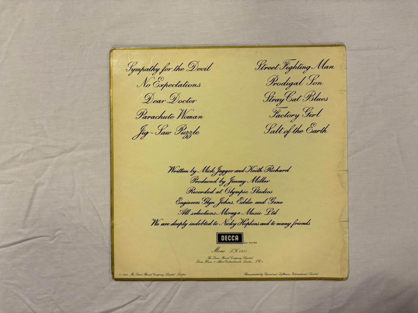 Rolling Stones- Beggars Banquet UK 1st Mono