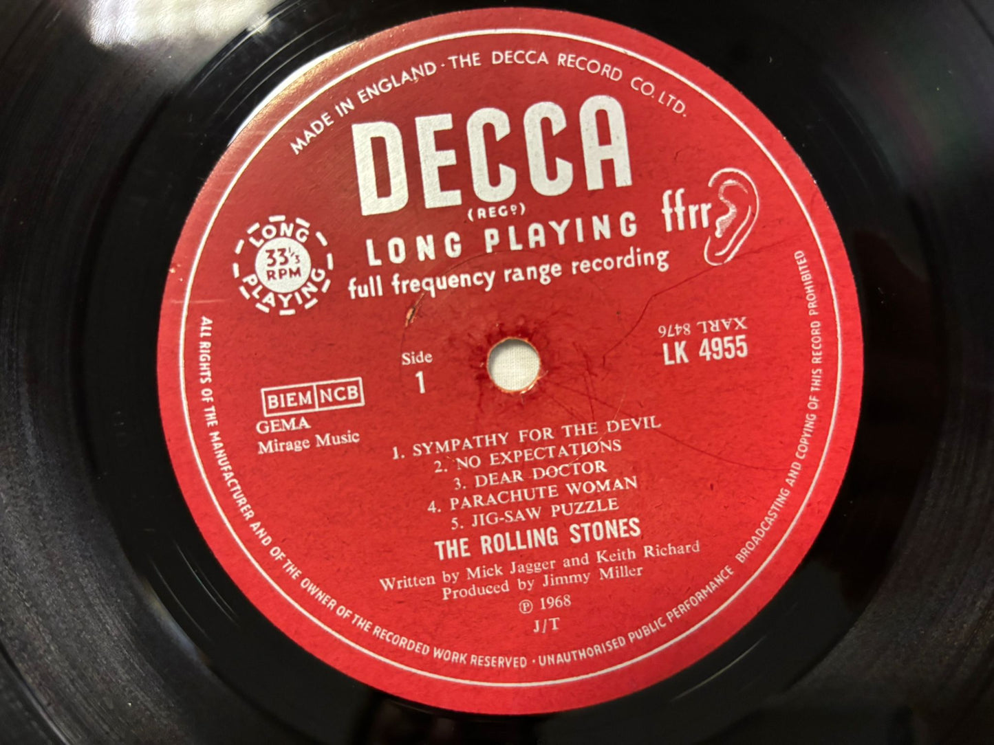 Rolling Stones- Beggars Banquet UK 1st Mono